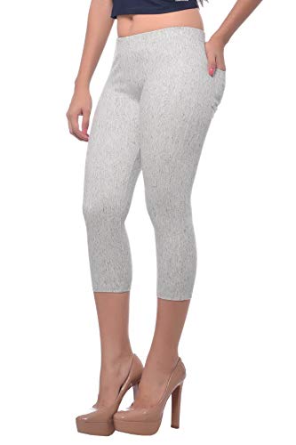 Image of Frenchtrendz Women's Cotton Modal Spandex Stretchable Slim Fit Jegging Capris