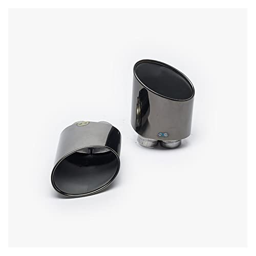 排気管 用 RS3 RS4 RS4 RS5 RS6 1 ペア排気先端ダブルインナー排気管ステンレス鋼車のマフラー先端(ブラック)