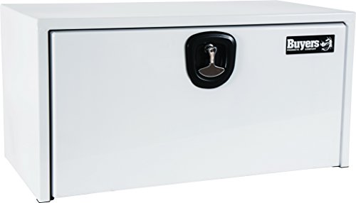 Buyers Products - 1734403 White Steel Underbody Truck Box With 3-Point Latch (24x24x30 Inch)