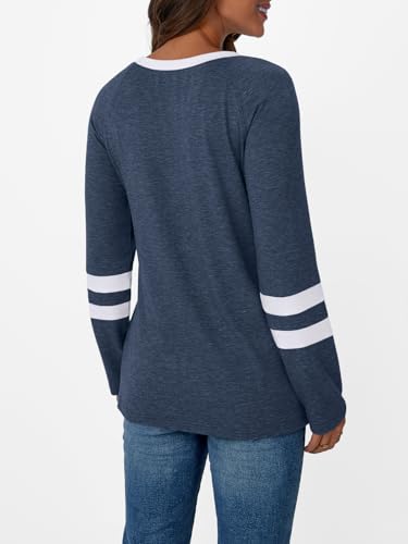 AUTOMET Womens Long Sleeve Shirts Color Block Casual Crewneck Tops Tshirt Basic Tee Fall Fashion Clothes Trendy Outfits4