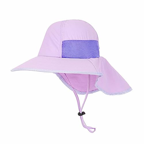 Betadog Outdoor Kids Sun Hats with Neck Flap Boys Girls Wide Brim Children Bucket Hat Boys Sun Hats