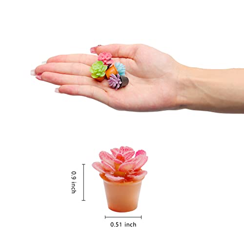 17 Pcs Mini House Furniture Flower Stand Set 1:12 Potted Succulents Miniature Artificial Plant For Diy Mini Garden Decor Mini House Accessories #TOP1