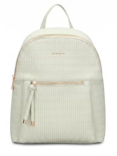 Sac à dos femme Pierre Cardin cuir vegan vert d'eau chic tendance