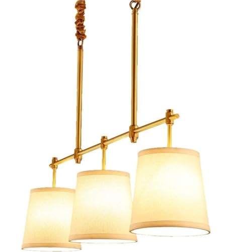 Plafonnier moderne luminaire 3 têtes en cuivre pour salon