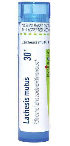 Boiron Lachesis Mutus 30C Homeopathic Medicine for Hot Flashes - 80 Pellets