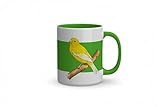 Uccello, canarino Gefiederte Welt - Tazza canarino (giallo + rosso)