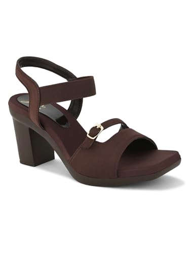 Image of JM LOOKS Women's Block Heel Sandals | Stylish Open Toe Dress Sandals with Double Strap & Buckle Detail | Comfortable Slip-On for Party Prom Date Night