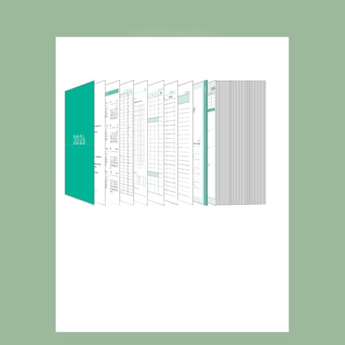 Agenda anual 2026 con calendario de piel sintética para planificación de citas 6