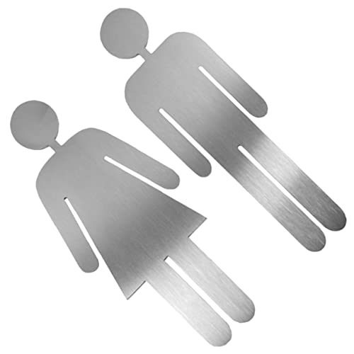 Operitacx 1 Par baño no por favor para retro género estaño Hombres invitado antes colgante Unisexo su señales tú Impermeable lavar vendedor plata Silver