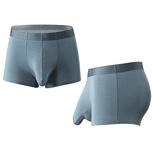 Ouruikia Men's Trunks Underwear Breathable Modal Trunks Underwear Tagless Boxer Briefs Separate Pouch2