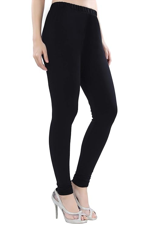 Image of Leggings for Women's and Girls, Churidar Laggings Full Length Lycra Stretchable Black