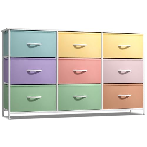 Sorbus Kids Dresser with 9 Drawers - Storage Unit Organizer Chest for Clothes - Bedroom, Kids Room,...