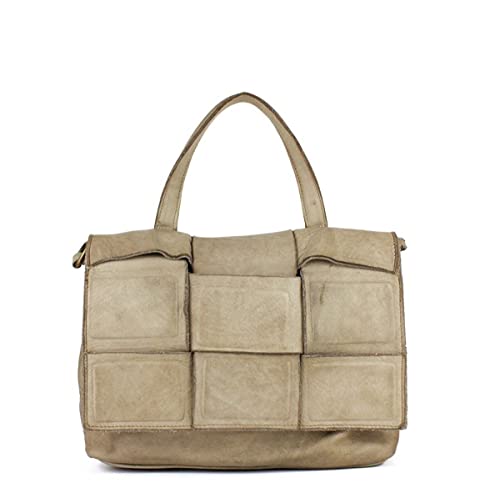 Sac en cuir véritable tressé DENISA fabriqué en Italie style vintage unique