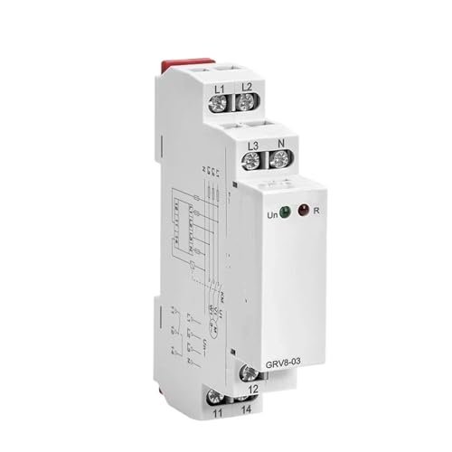 Relé de protección de pérdida de fase GRV8-03 M460 y secuencia de voltaje trifásico