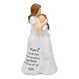 Xiuganpo Estatua de Madre e Hija, Figura de Resina Pintada a Mano con Grabado de Agradecimiento de mamá, Abrazando a Madre e Hija, Estatuas para el Día