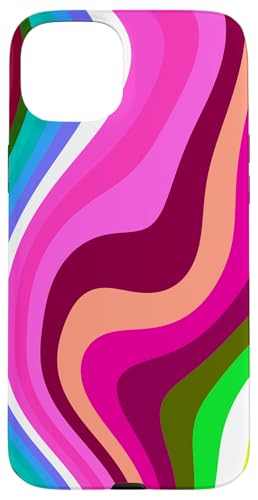 Liquid Swirl Retro 60s 70s Aesthetic Indie Hippie Funky �X�}�z�P�[�X iPhone 15 Plus �p