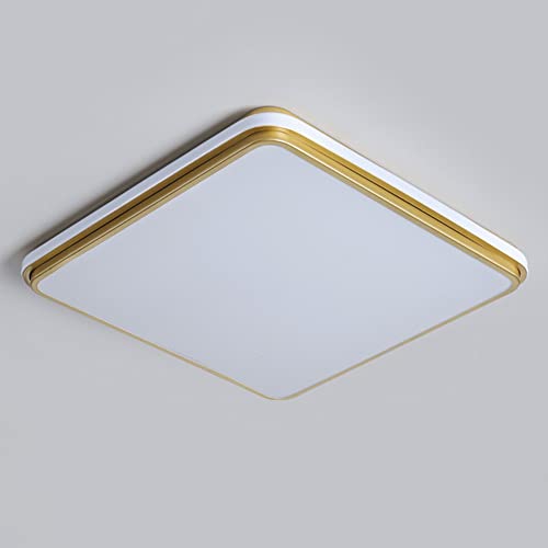 Lampe moderne dorée ultra-mince au format carré encastrable