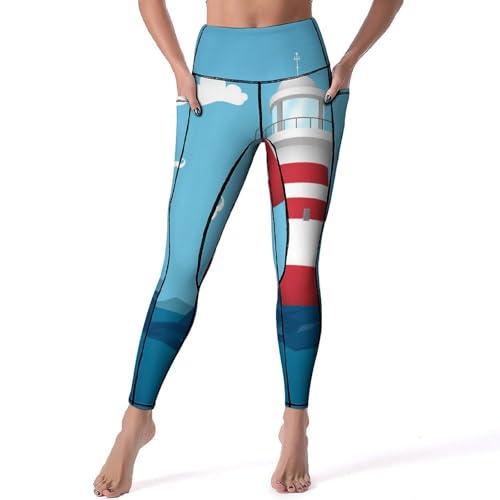 Leggings pour fitness et yoga Phare, le pantalon de sport femmes actif S