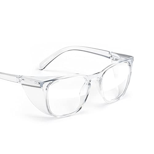 Stoggles Square Z87.1 Certified Polycarbonate Safety Glasses, Scratch & Shatter-Proof, Blue-Light & UV Blocking Lens, Top & Side Shields, Anti-Fog Dip Coated, Durable, Protective & Stylish Eyewear
