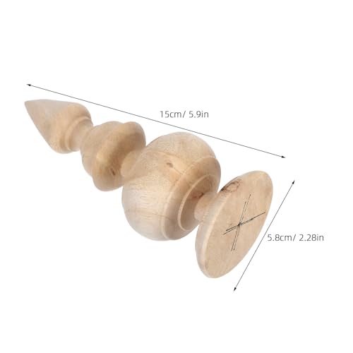 Remate de madera maciza para postes de cama y escaleras de diseño natural 2