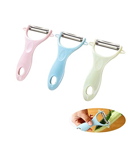 Peeler Sets 3 Pack CookTaitai Fruit Peelers for Potato, Vegetable, Apple Peelers for kitchen Original Vegetable Peeler Carbon Steel Blade(Stainless Steel)