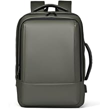 FANDARE Business Casual Backpack Laptop backpack Travel backpack Rucksack for men Laptop Rucksack Work bag Waterproof rucksack Expandable Backpack with USB Charging Port PU film Daypacks Green