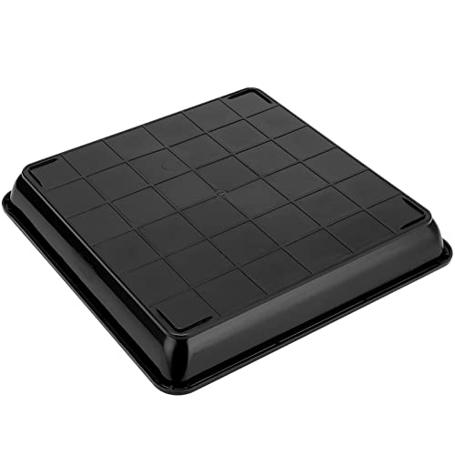 Joikit 10 Pcs 11 X 11 Inch Square Plant Saucer, Plastic Plant Saucer Drip Tray, Square Flower Pot Tray For Indoors And Outdoor Plant Pots, 1.5 Inch Deep, Black #TOP3