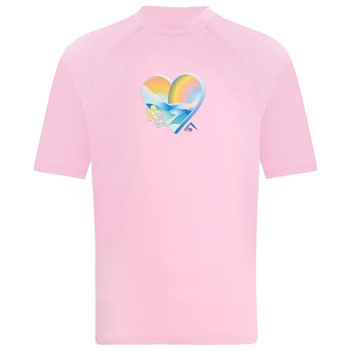 Image of Kanu Surf Girls' Jade Rash Guard UPF 50+ Sun Protection Short Sleeve Swim Shirt