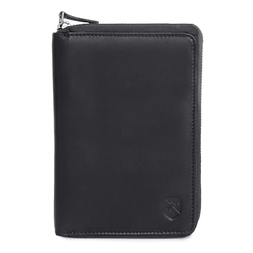 ALLEN & MATE RFID Leather Passport Holder