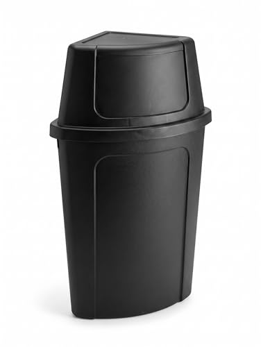Caneca de basura redonda esquina 21 galones, negra