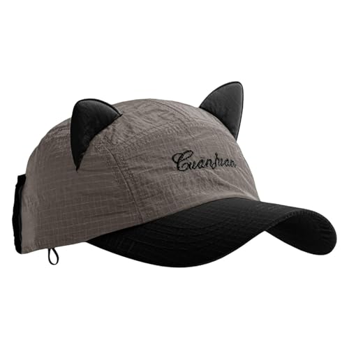 Gorra de béisbol con gafas de sol Poliéster - Sombrero de protección solar transpirable Diseño de cúpula con visera curva | Sombrero con parasol UV de tamaño ajustable de 54-59 cm para la p