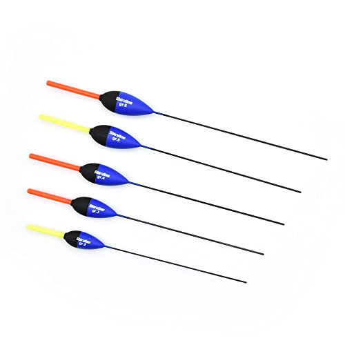 Sbirulino® Set 5 galleggianti da pesca con portastarlight mm 4,5. Contenitore portagalleggiante e guaina Inclusi nel kit.