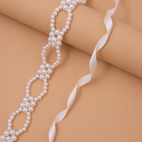 Bridal Belt Pearl Wedding Sash, Handmade Beaded Sash for Bride, Bridesmaid, Flower Girl Dress3
