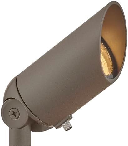 Hinkley Landscape Lighting 1536TXB Spot Light, MR16 LED Bulb Required, 50w, Textured Brown Clear Lens