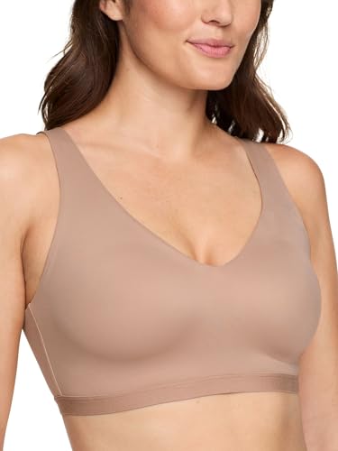 Warner's womens Cloud 9 Super Soft, Smooth Invisible Look Wireless Lightly Lined Comfort Rm1041a T Shirt Bra, Toasted Almond, Large US