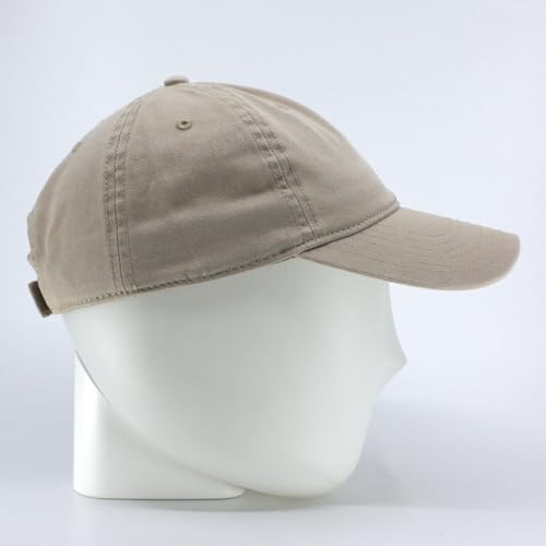 Image of Classic Washed Cotton Baseball Cap - Vintage Adjustable Dad Hat, Curved Bill for Men Women, Outdoor Everyday Wear
