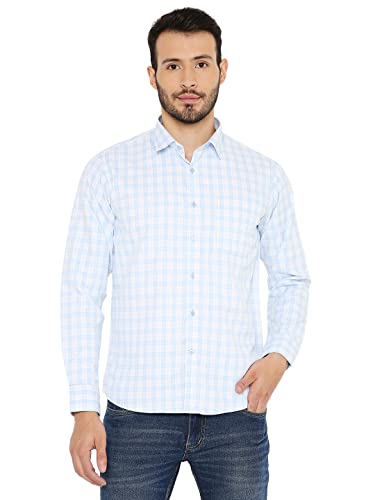 Image of Maharaja Slim Fit Small Checks Shirt for Men