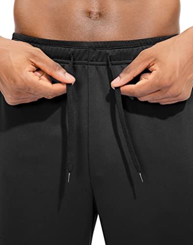 G Gradual Men's Sweatpants With Zipper Pockets Open Bottom Athletic Pants For Men Workout, Jogging, Running, Lounge (Black, Large) #TOP4