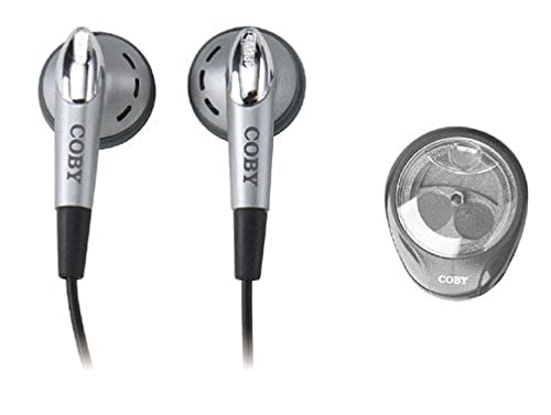 Coby Cve20 Dynamic Digital Stereo Earphones With Carrying Case, Silver (Discontinued By Manufacturer) #TOP7