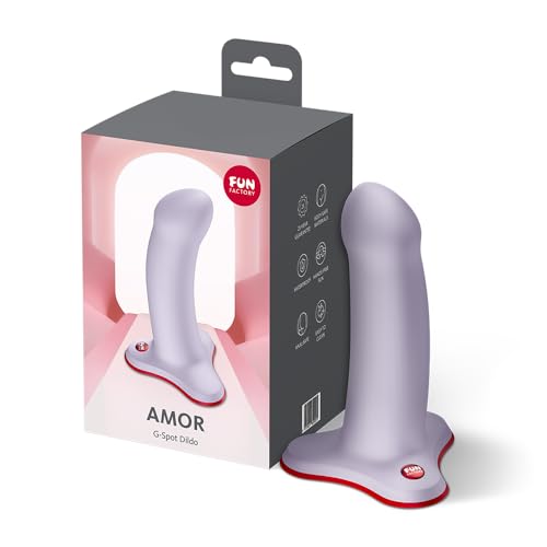 Fun Factory Amor | kompakter Dildo mit Saugfuß | G-Punkt- & Prostata-Stimulation | ideal zum Reiten & Strap-On kompatibel | Silikon | Sexspielzeug