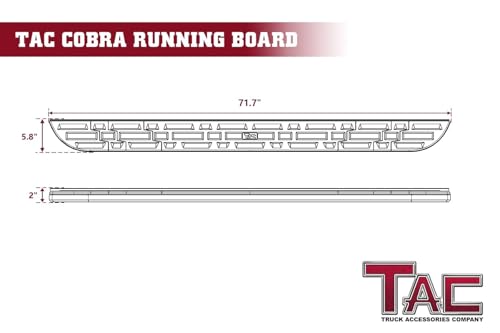 Estribos TAC Cobra para Pathfinder 2022-2024, aluminio negro, 2 piezas miniatura 4