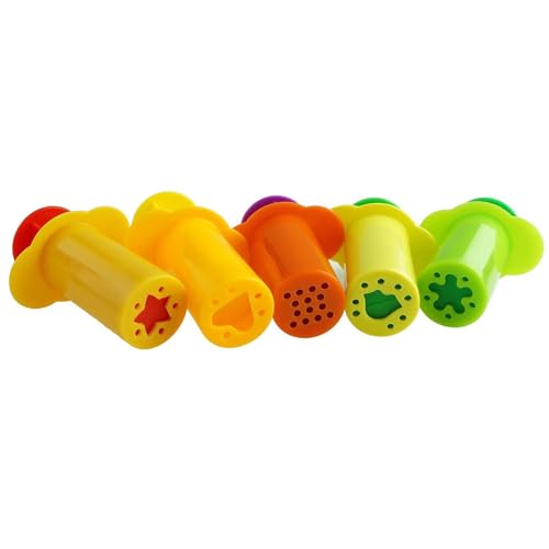 Conjunto de extrusoras de masa inteligente: kit de herramientas de arcilla de modelado con 5 mini jeringas | Paquete de artesanía creativa plástica para niños, accesorios de arte de niños pequeños Reg