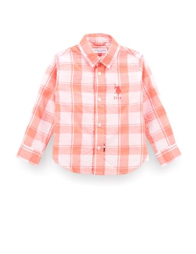 Image of U.S. Polo ASSN. Kids Check Shirt for Boys - Spread Collar Pattern, Full Button Placket, Full Sleeve Boys Shirt