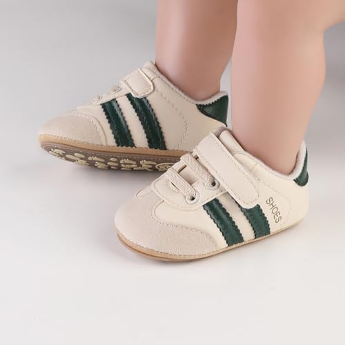 Image of Baby Boys Girls Sneakers Toddler Non-Slip Soft Rubber Sole First Walking Shoes Infant Newborn Crib Dress Shoes