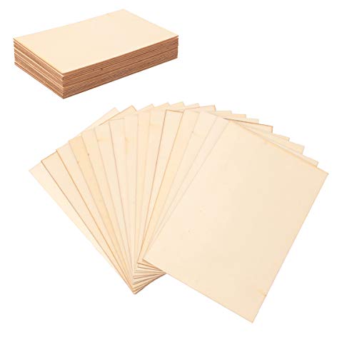 yalansmaiP 15 Pack Balsa Wood Sheets Natural Unfinished Wood Thin Wood Sheets DIY Wood Board Basswood for Wooden Plate Model House Aircraft Ship Boat DIY, Crafts, School Projects and Wooden Ornaments