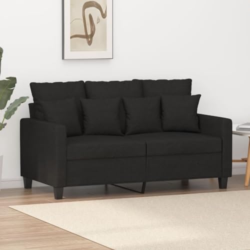Woonisher Canapé à 2 Places Noir 120 cm Tissu canapé-lit Double Convertible