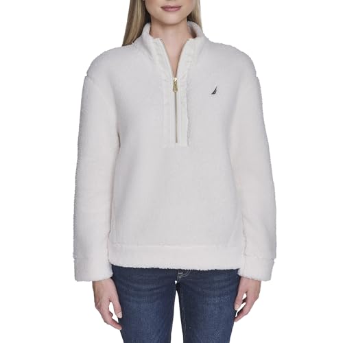 Image of Nautica Women's Mockneck Fleece Sweater Pullover