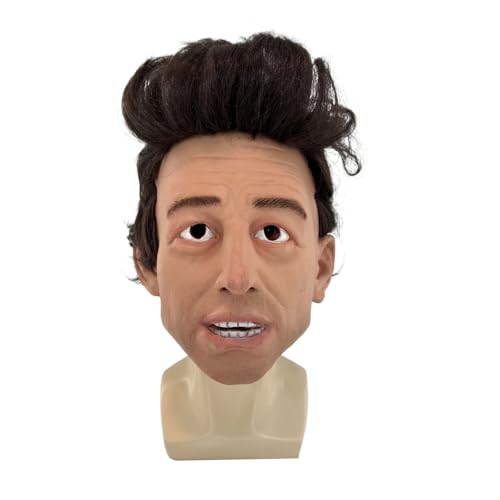 eLymwoo Máscara de látex realista de Halloween para bromas, cosplay y fiestas de disfraces (D)