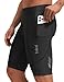 baleaf Men's Bike Shorts 4D Padded Cycling Biking Bicycle Mountain Riding Biker Cycle Zipper Pockets Quick Dry UPF 50+ Black L