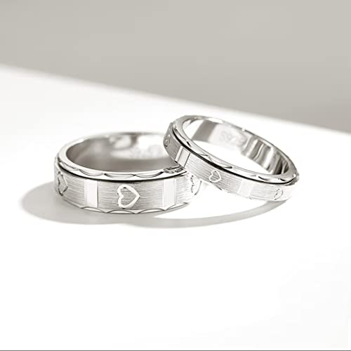 ringheart Matching Rings His and Her Rings Couple Rings Titanium Steel Wedding Band Heart Wedding Ring2